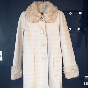 Winter white pea coat.